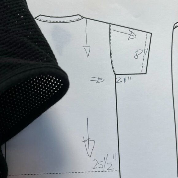 Lauren Ralph Lauren Red & Black Striped Mesh Back Zip Short Sleeve Top 1X - Picture 5 of 5